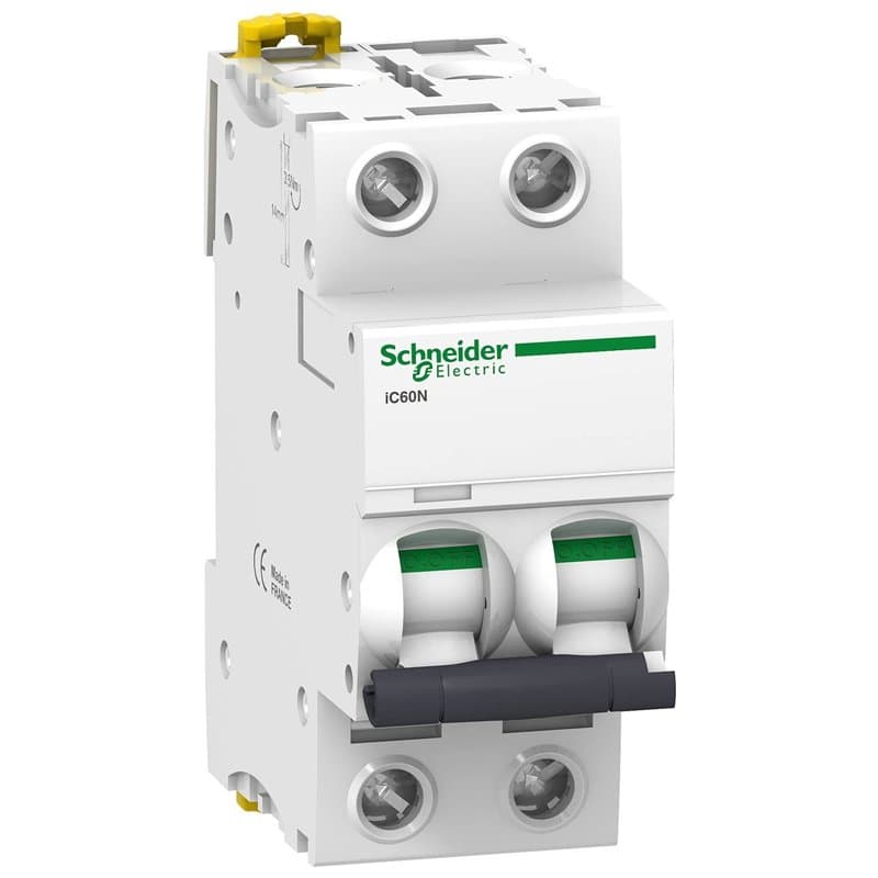 Schneider Electric - Acti9, iC60N disjoncteur 2P 10A courbe C - A9F77210