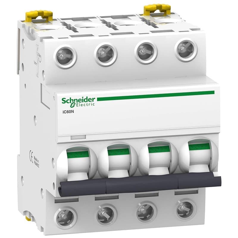 Schneider Electric - Acti9, iC60N disjoncteur 4P 32A courbe C - A9F77432