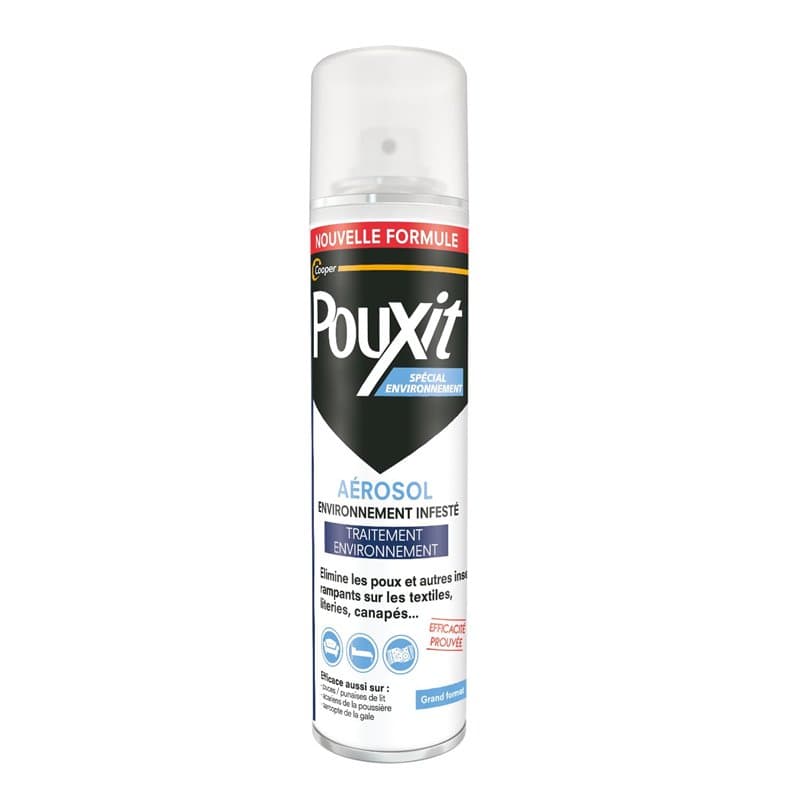 Pouxit - Aérosol anti-poux et punaises de lit spécial - Traitement de infesté - 250 ml