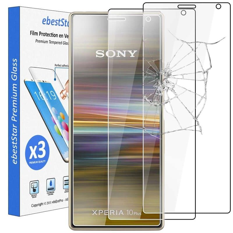 ebestStar - [Pack x3 Verre trempé compatible avec Sony Xperia 10 Plus (2019) Film Protection Ecran Vitre protecteur anti casse,