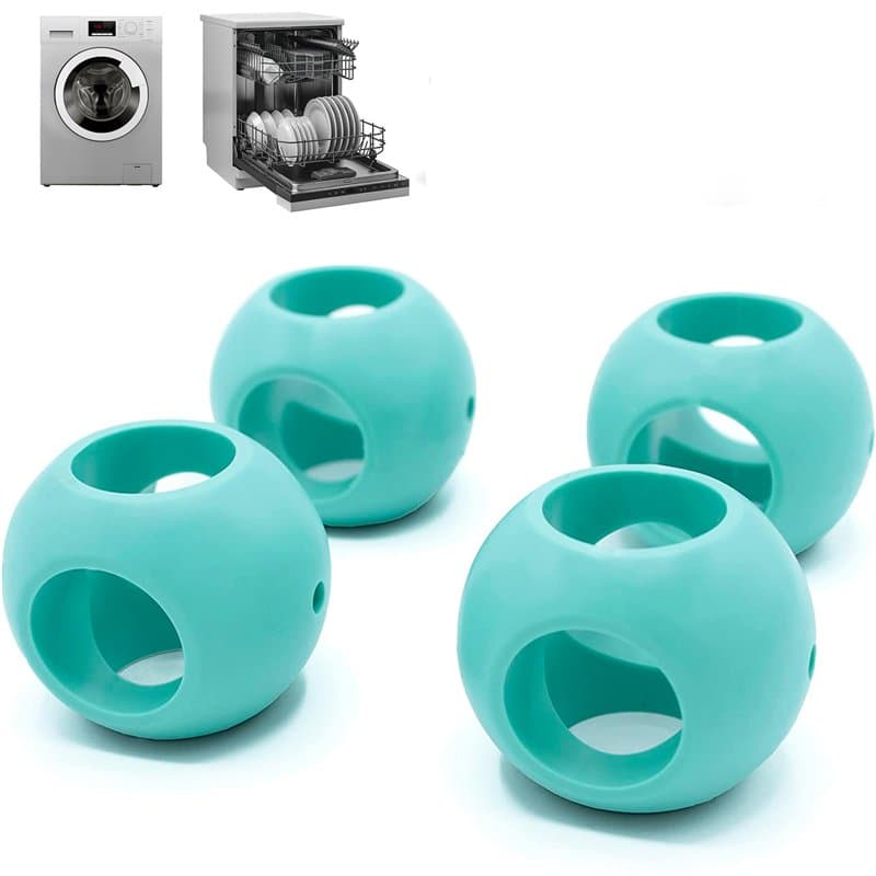 FISHTEC Lot de 4 Boules Magnétiques Anticalcaires - Lave Vaisselle et Lave Linge/Machine à Laver - Boules de Lavage, Protège du