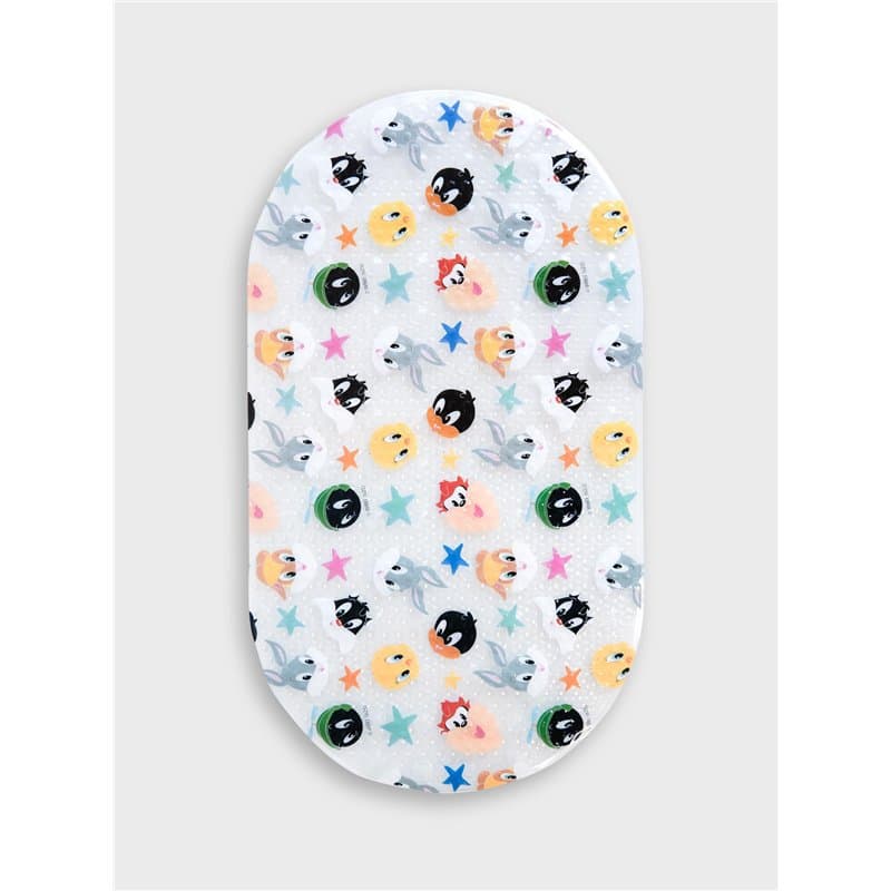 Looney Tunes – Tapis de Bain Antidérapant Éveil Bébé – Bugs Bunny, Titi – Accessoire Enfant Douche - Cadeau Naissance Fille, Gar