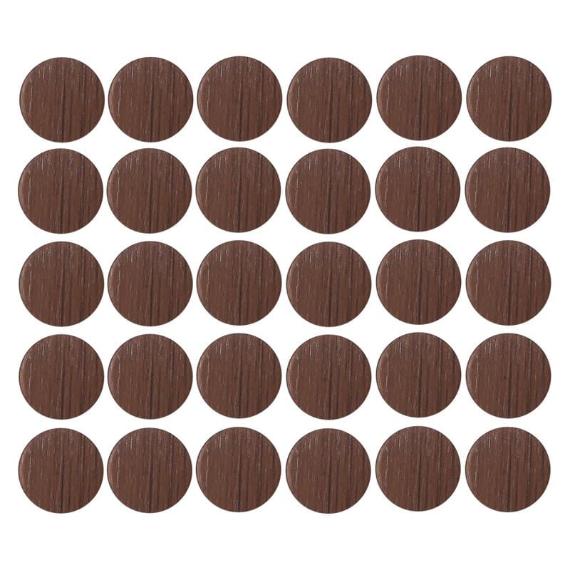 30 Cache Vis Adhésifs Ronds en Bois Pin Clair pour Meubles