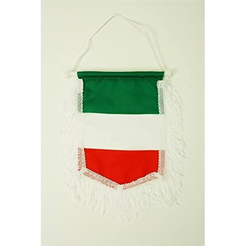 AZ FLAG - Fanion Italie Pour Décoration Voiture Avec Cordelettes - Mini Drapeau Italien - 13x10 cm