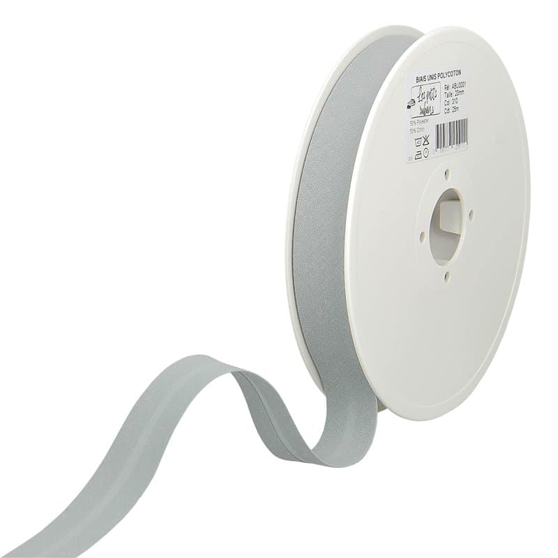Les Petits Rubans Biais de Couture – 20 mm de large,plié 10 mm,rouleau de 25 m,50% coton 50% polyester,bordure pour couture,band