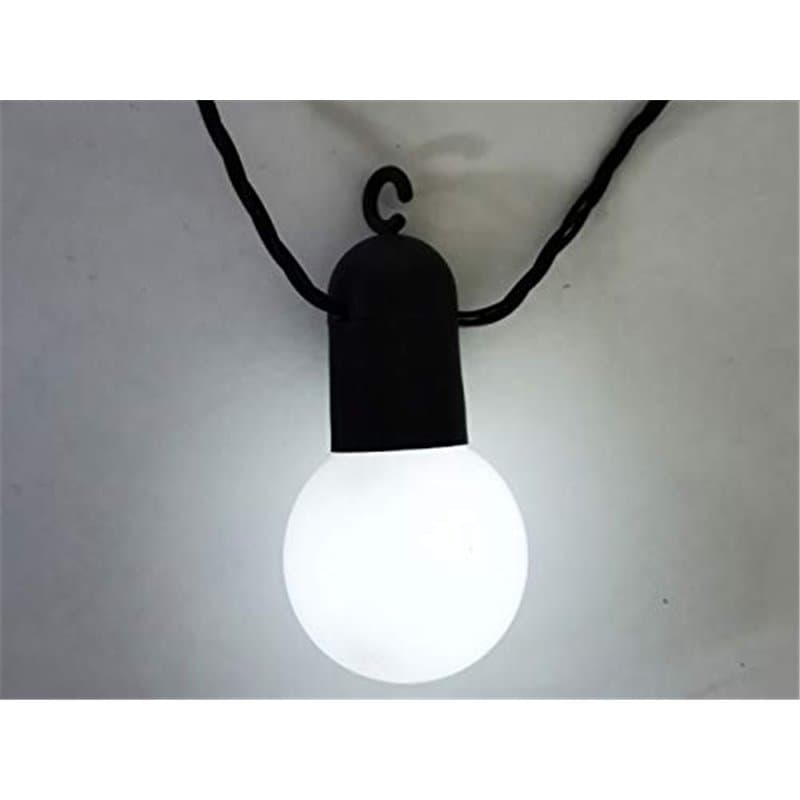 elume Guinguette lumineuse raccordable 18m, LED blanc pur, 30 boules blanches