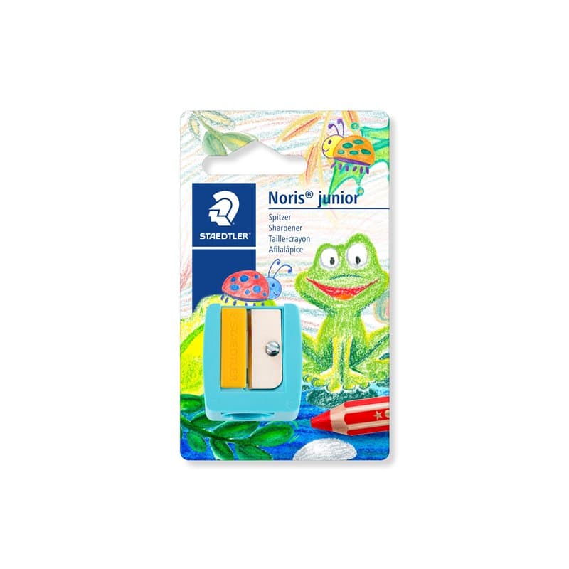 Staedtler Buddy, Taille-crayon gros module pour crayons de 14 mm de diamètre, Adapté pour les enfants avec protège-lame pour une