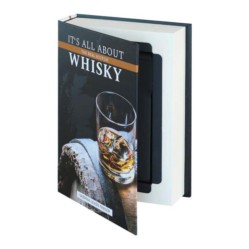 HMF 80701 Livre coffre-fort, Caisse à Monnaie camouflée, Pages de Papier Originales, "Whisky", 18,7 x 13 x 4,2 cm
