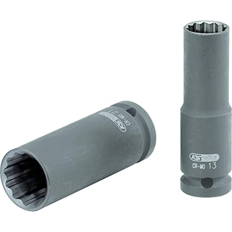 KS Tools 515.0952 - Douille longue à chocs 12 pans 1/2" - 19mm - En Chrome Molybdène - Uniquement pour utilisation à chocs