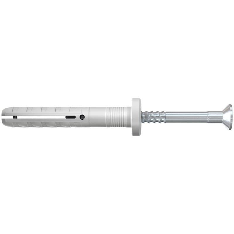 fischer - Cheville à frapper N 5 x 50/25 F avec collerette épaisse et clou tête fraisée/Boîte de 100