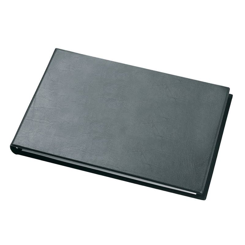 VELOFLEX 4131280 Classeur à anneaux, format A3, classeur, classeur, classeur à anneaux, format paysage, aspect cuir, noir, 1 piè