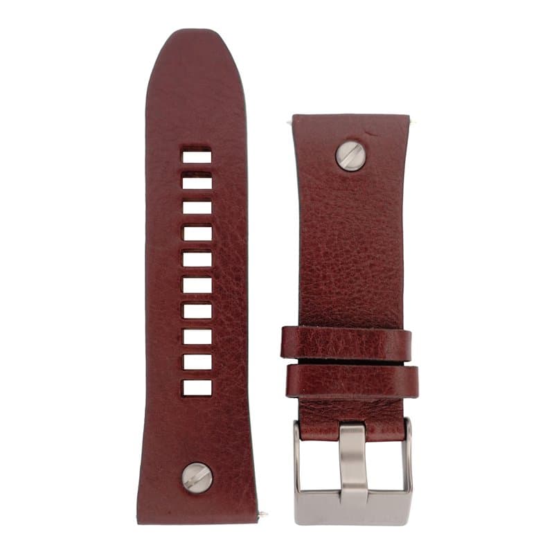 Diesel Montres pour Hommes 28mm, Cuir Marron, Bande de Rechange Originale pour DZ7314