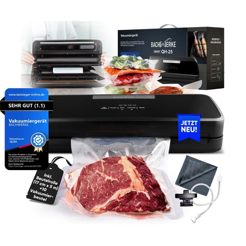 Bachwerke Smart QH-25 Machine à emballer sous vide pour aliments, machine à emballer sous vide, appareil de mise sous vide, appa