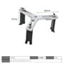 ICY BOX Support pour Ordinateur Portable ou Tablette, Accessoire de Fixation VESA 75x75 et 100x100, Largeur réglable, Fixation,