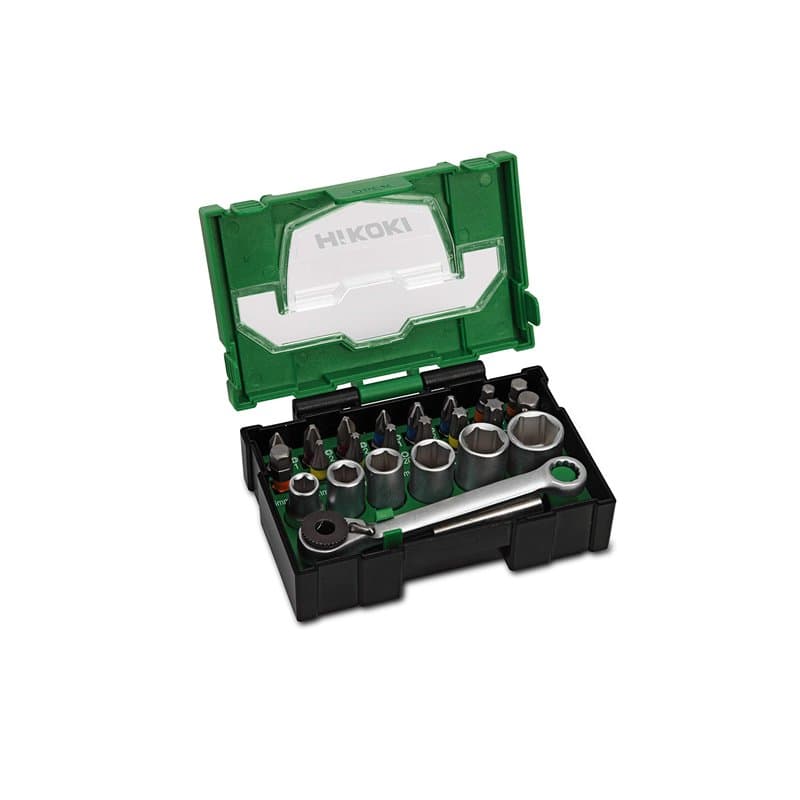 HiKOKI Jeu de 24 embouts (avec cliquet) - Jeu d'embouts de tournevis polyvalents pour un travail précis - Embouts Torx, PH, PZ,
