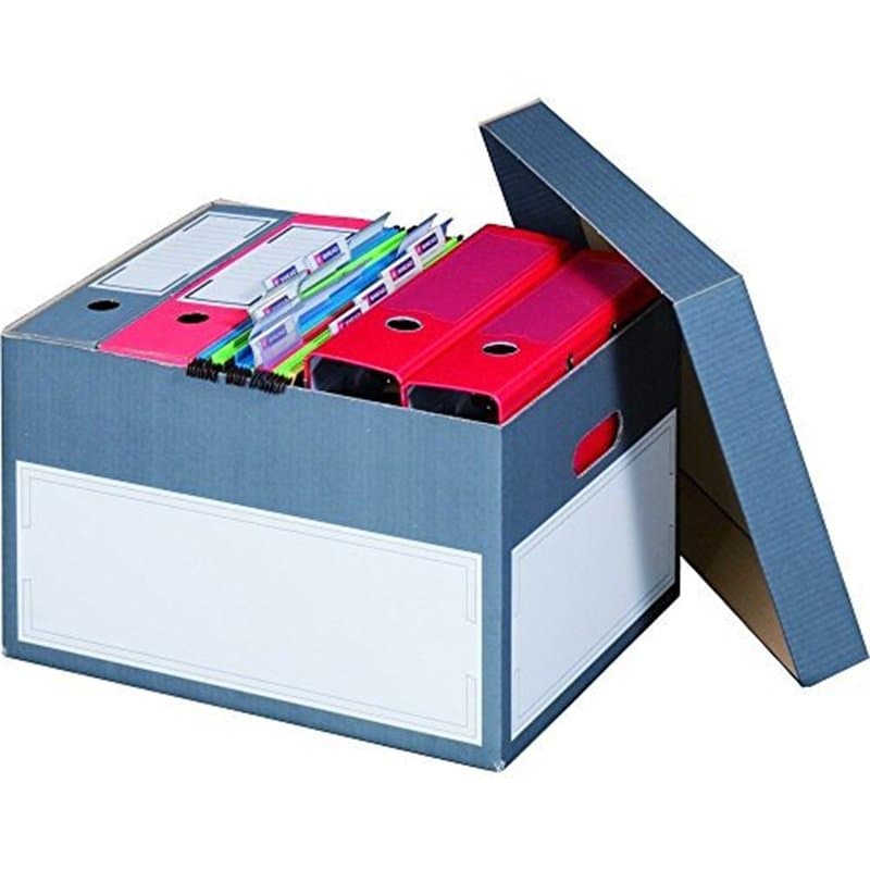 karton-billiger Lot de 10 boîtes d'archives de qualité supérieure avec fond et couvercle pour classeur A4