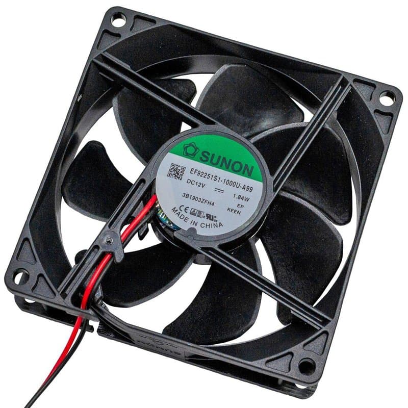Fan Ventilateur 12V DC 1,68W 92x92x25mm 87,5m³/h 3000U/Min 87,5m³/h Sunon EF92251S11000UA99