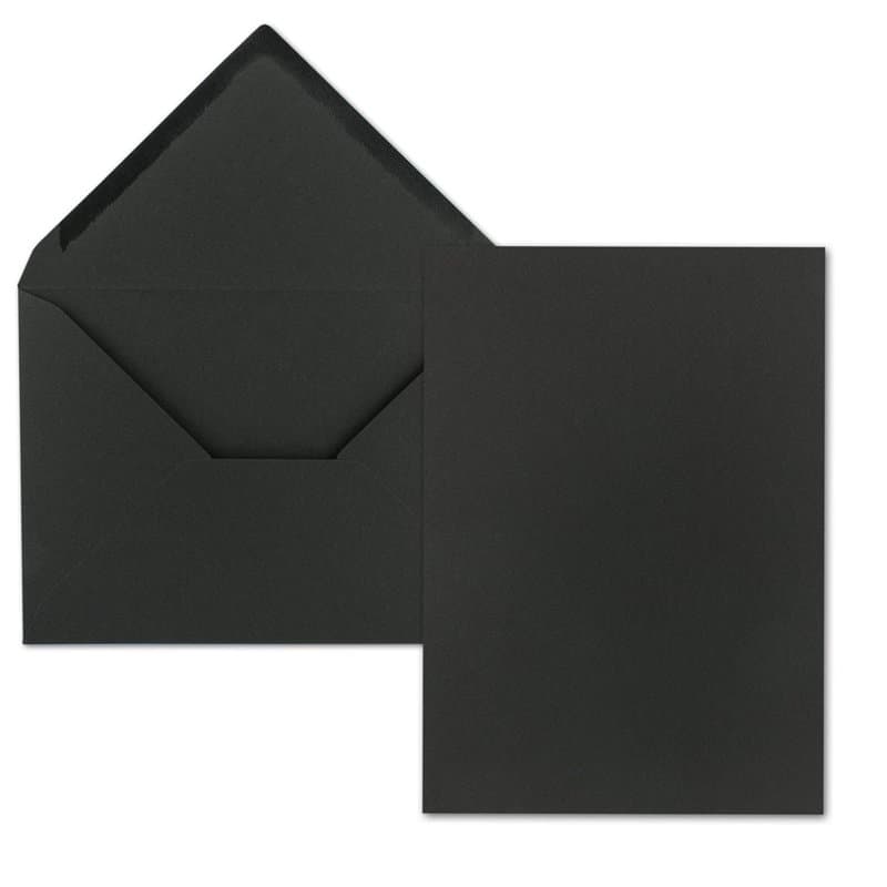 Lot de 25 cartes avec enveloppes, en papier kraft - Cartes simples au format A5 (14,8 x 21 cm) - Enveloppes au format C5 (15,7 x