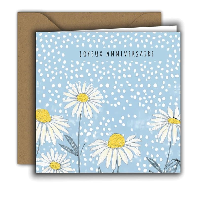 Edition Colibri Carte d’anniversaire pour femme – Carte de vœux haut de gamme avec enveloppe – Carte pliée carrée (15x15 cm) – P