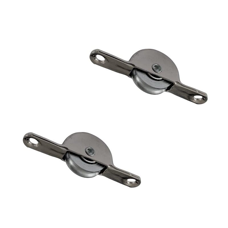 Rouleau de guidage en acier - Roulement à billes - Ferrure de porte coulissante - 76 mm - 2 pièces