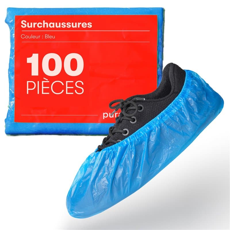 Lot de 100 couvre-chaussures, jetables, pratiques, robustes, pour l'hygiène et la protection, parfaits pour la maison, la cliniq