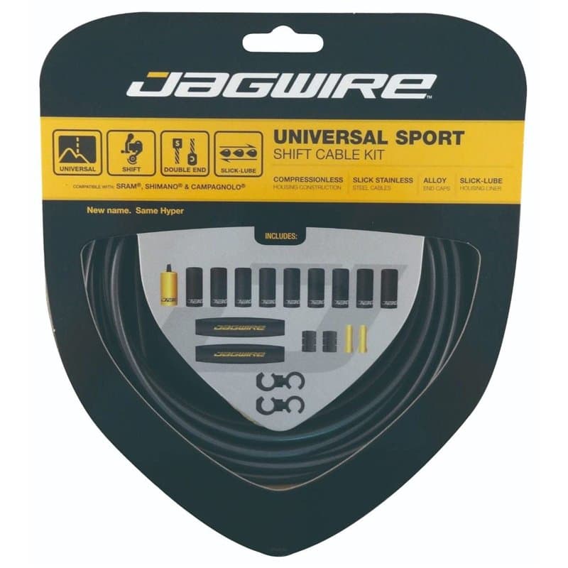 Jagwire 2X Sport Shift Kit Gaines et câbles de dérailleur Adulte Unisexe, Gris, Taille Unique