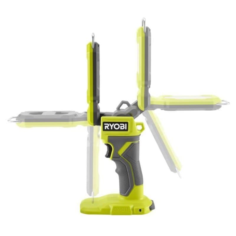 Lanterne LED compacte - RYOBI - 18V - 3 intensités : 800 / 400 / 100 Lumens - Rabattable et avec crochet