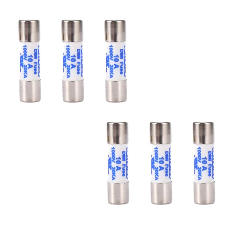 Dytabepl Lot de 6 multimètres 10 x 38 mm 1000 V 10 A Fusible cylindrique en céramique