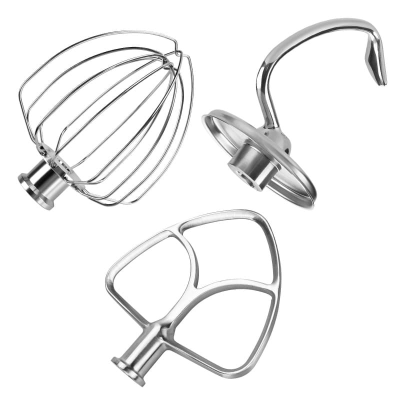 Accessoires 3 Pièces en Inox pour KitchenAid 4.5-5 Quart à Tête Inclinable Mélangeur sur Socle Artisan & Classic Series par MMOB