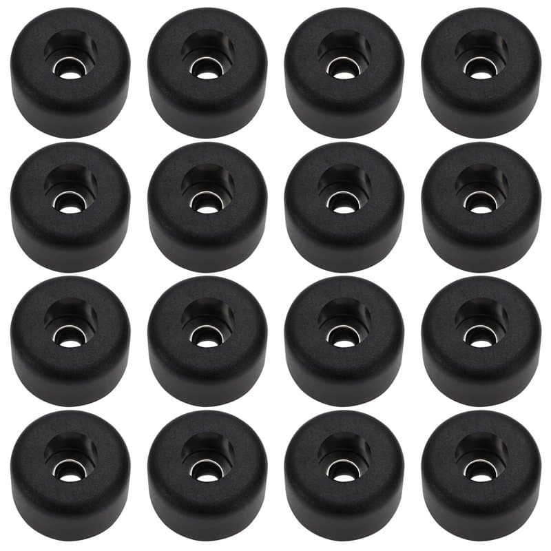 SG Store 16 Pièces Pieds en Caoutchouc de Haut-parleur avec Rondelle en Acier Inoxydable 25x15mm Pieds Ronds en Caoutchouc pour
