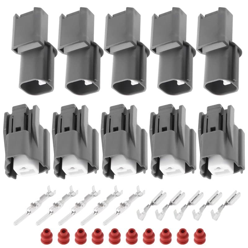 SG Store Lot de 5 Paires de Connecteurs Solénoïdes à 1 Broche avec Bornes Et Joints (6189-0386 Et 6181-0227) pour Les capteurs d