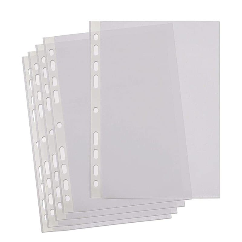 SUMMIT Pochettes perforées A4, 300 pochettes en polyéthylène, transparentes