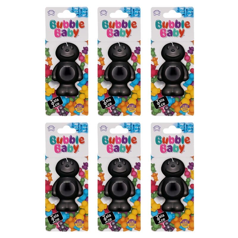 BUBBLEBABY Désodorisant et éliminateur d'odeurs pour Voiture Parfum Cool Ice (Lot de 6)