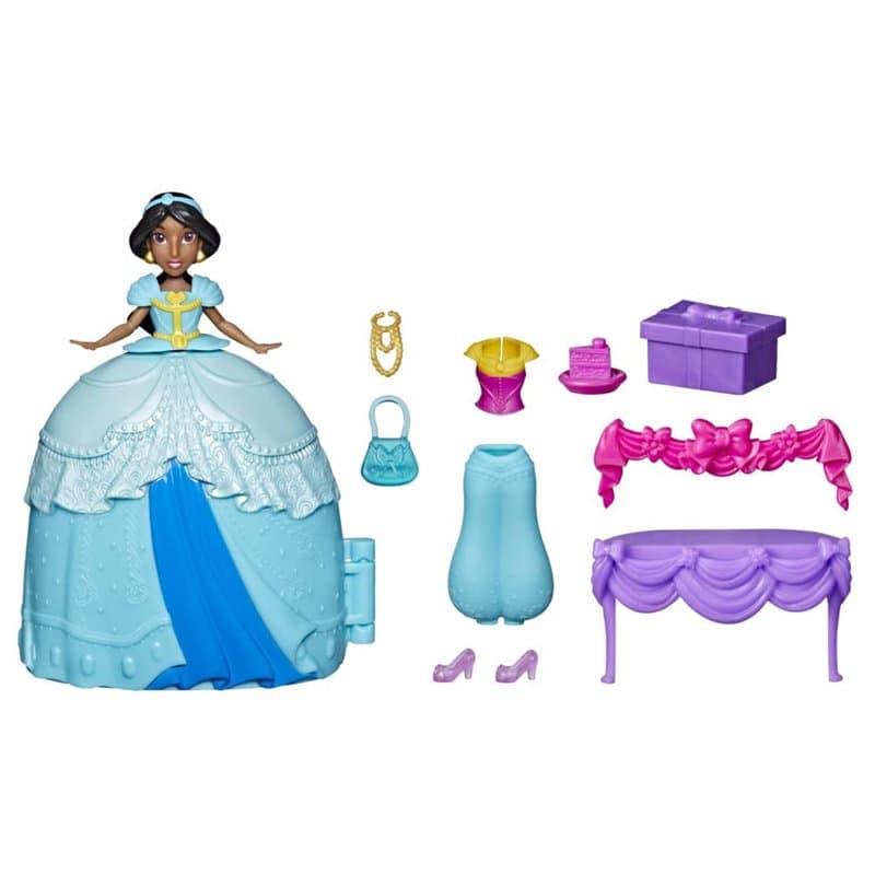 Hasbro Disney Princess Secret Styles Jasmin Surprise Styles, Playset de poupée avec vêtements et Accessoires, à partir de 4 Ans,