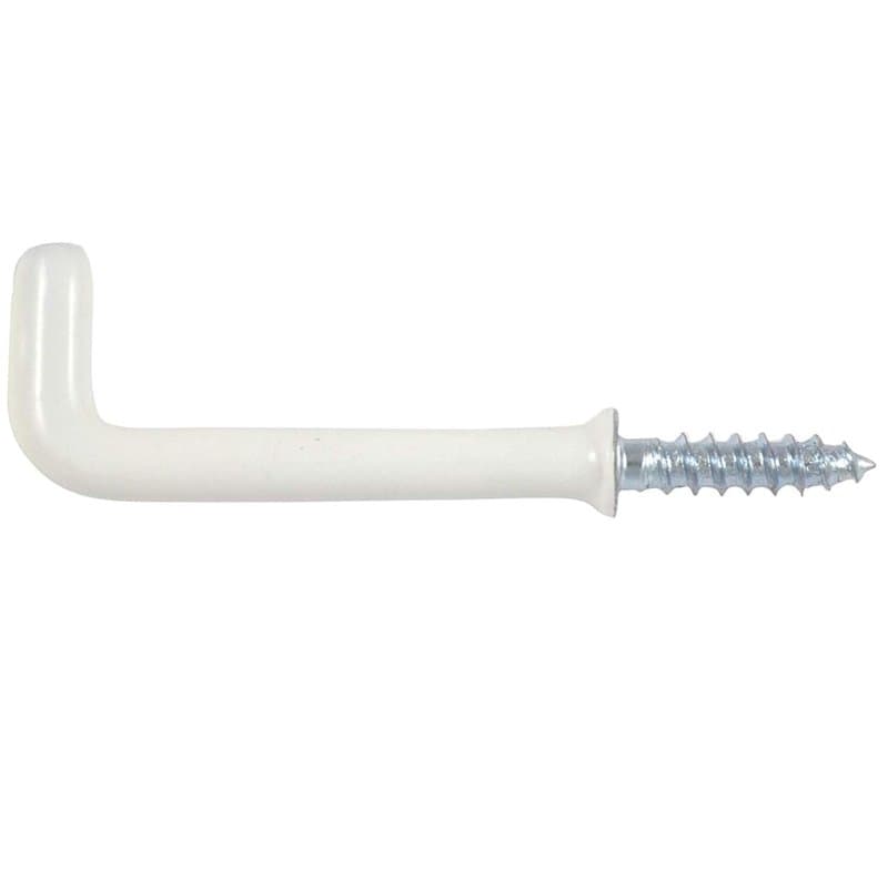 Bulk Hardware BH01172 Crochet Plastifié pour placard, Set de 10 Pièces