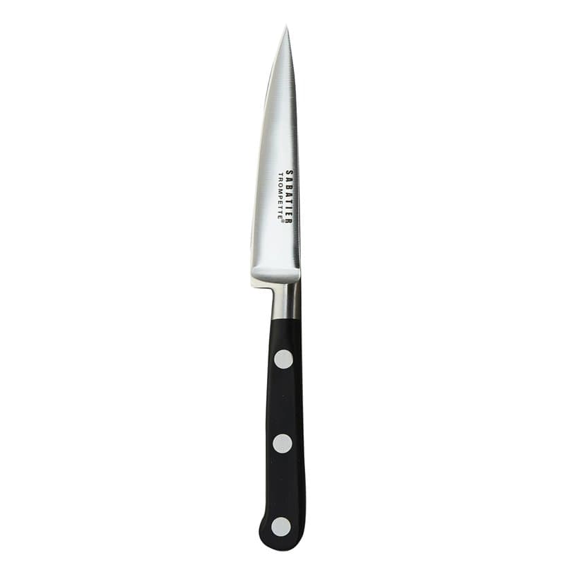 RICHARDSON SHEFFIELD R08000FBW1117 Couteau d'office en acier Trompette Sabaire, noir, 10 cm Longueur de la Lame