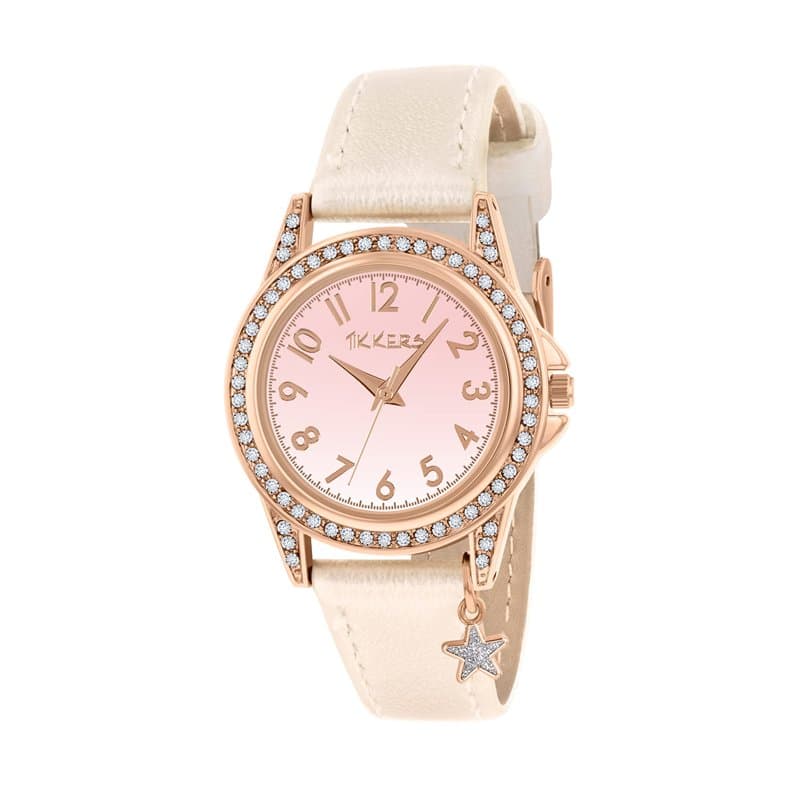 Tikkers Filles Analogique Quartz Montre avec Bracelet en Polyuréthane TK0203