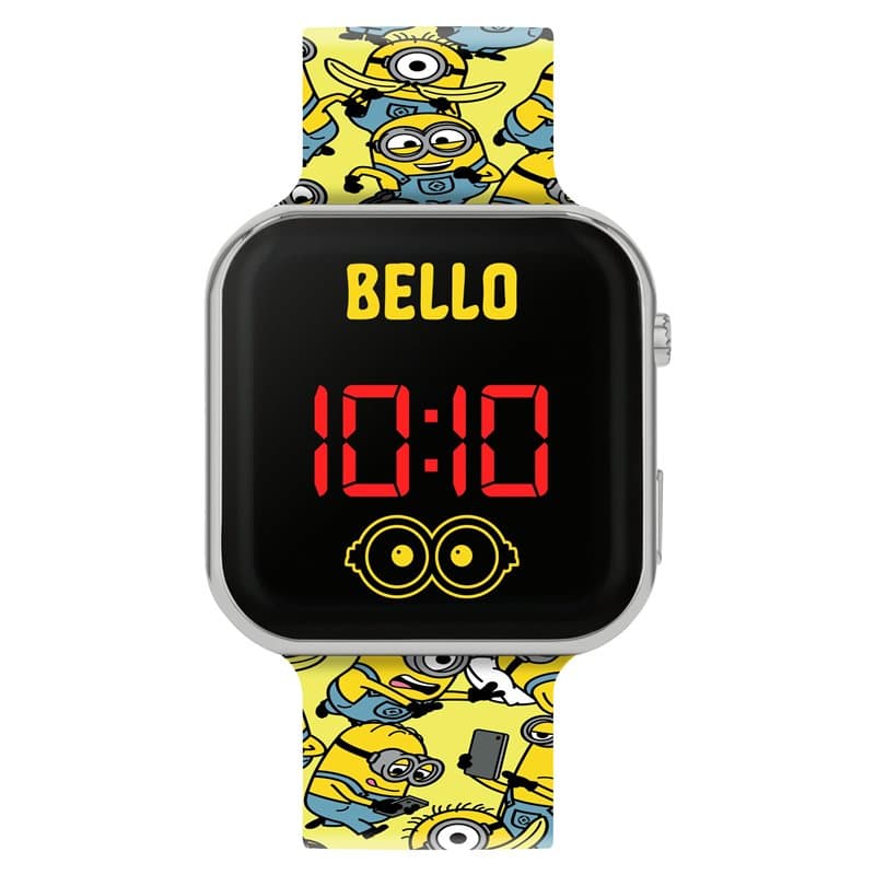 Accutime Minions DMF4106 Montre numérique LED pour enfant avec bracelet jaune, jaune, Moderne