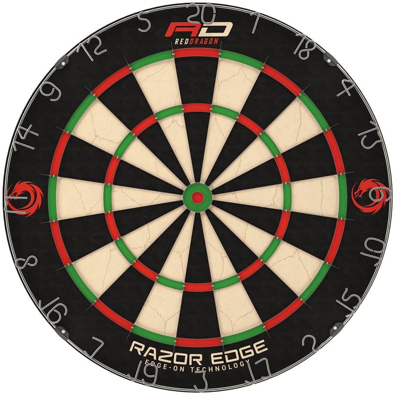 RED DRAGON RazorEdge Cible de fléchettes en Poils de qualité Professionnelle approuvée par Tournoi