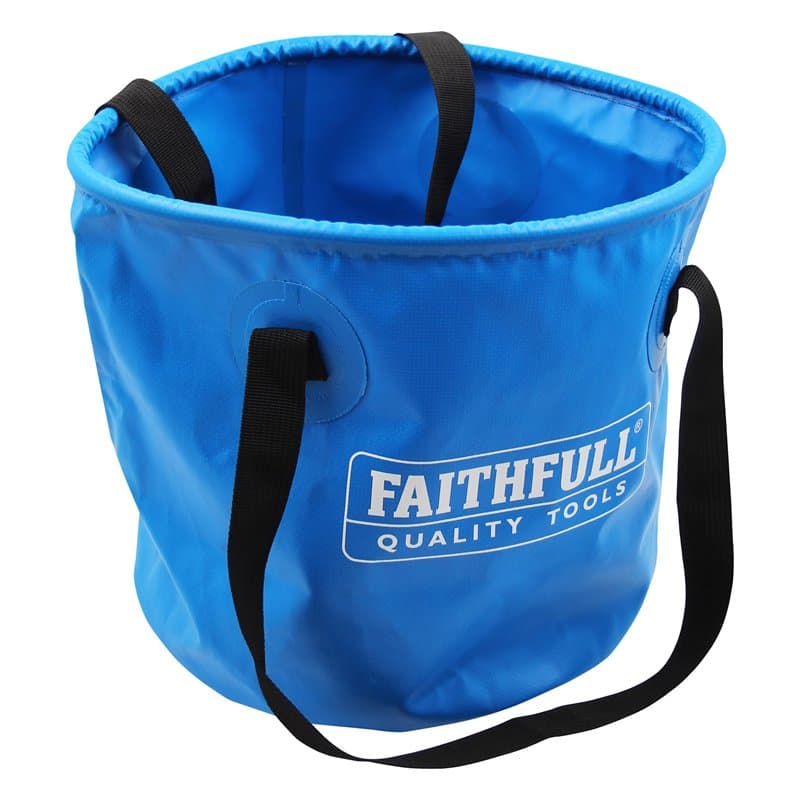 Seau Pliable étanche Faithfull – Conteneur léger en PVC avec poignées Robustes et Design Compact et Pliable à Plat pour Le Netto