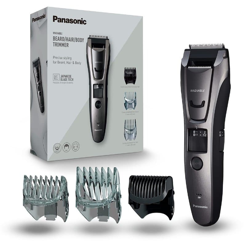 Panasonic ER-GB80-H503 Tondeuse à Barbe, Cheveux et Corps pour Hommes, Portative Étanche Sans Fil, 39 Longueur Réglables, 3 Acce