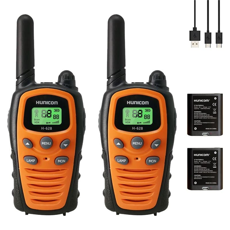 Talkie-Walkies pour Adultes avec Grande portée - Talkie Walkie Enfants PMR VOX Mains Libres 5 km avec Lampe de Poche rétroéclair