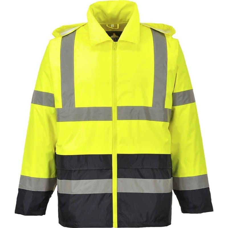 Portwest Veste de pluie Hi-Vis bicolore, Couleur: Jaune/Noir, Taille: XL, H443YBRXL