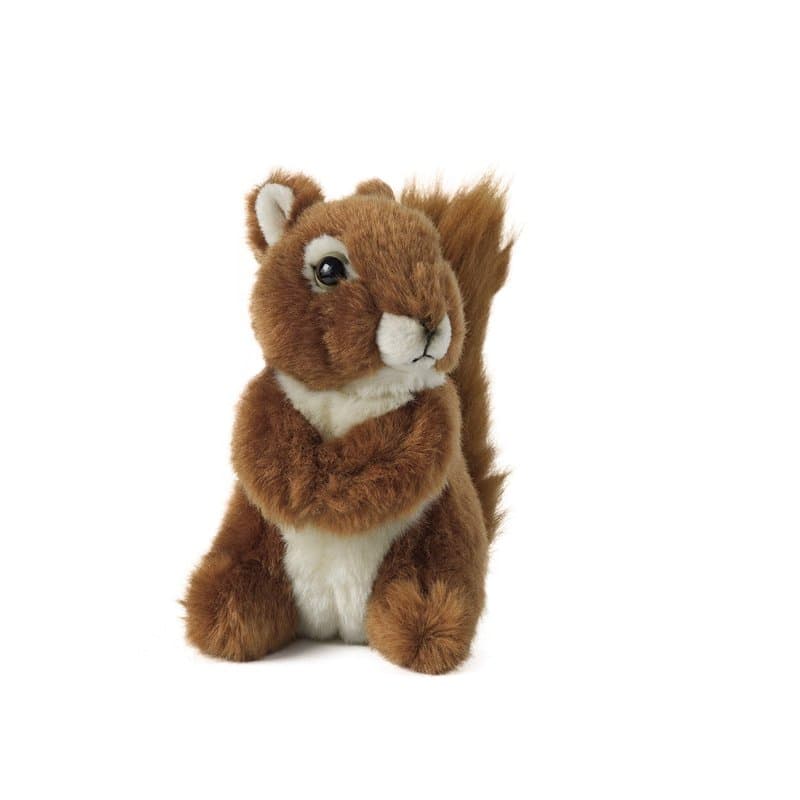 Living Nature Moyen Écureuil, Écureuil en Peluche Doux et Réaliste, Peluche Écologique Naturli, 14cm