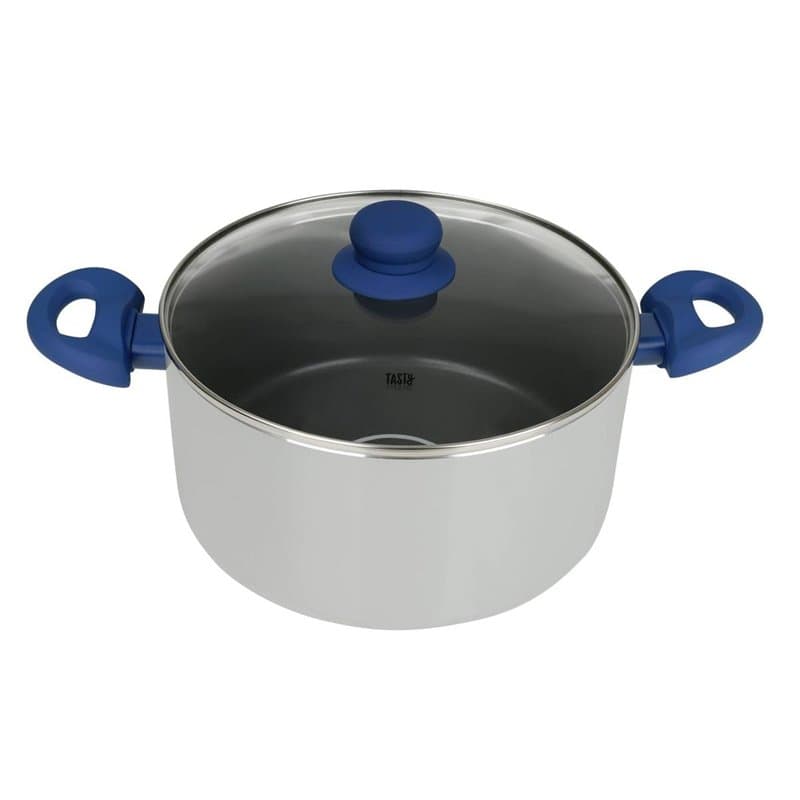 Tasty 678540 Casserole à induction avec dosage d'huile et couvercle, casserole, faitout, faitout à induction, Aluminium pressé,