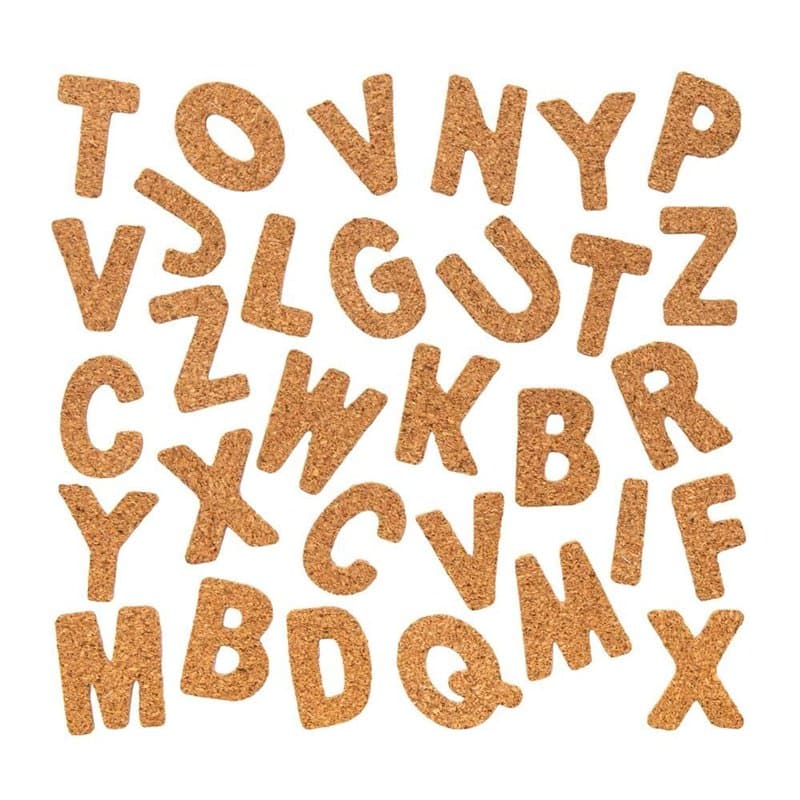 Baker Ross Lettre en Liege - Lot de 156, Alphabet Decoration pour Enfant (FE544)