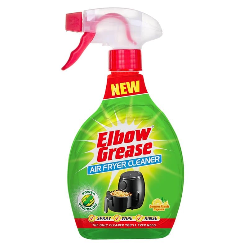 Elbow Grease Spray nettoyant pour friteuse à air | Vaporisateur, mousse, essuyage, rinçage – Élimine la saleté, la graisse et la