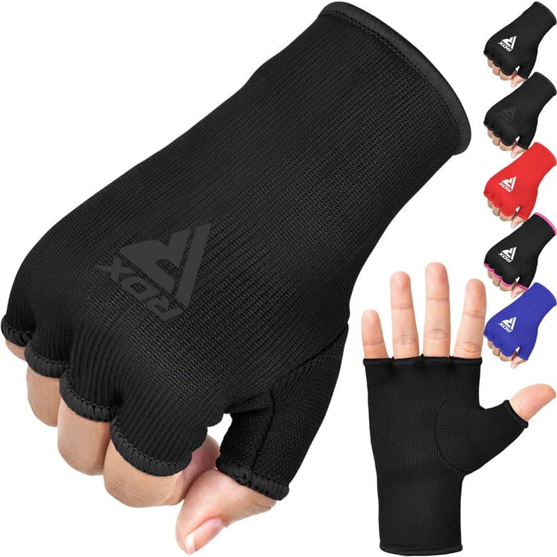 RDX Bandes Boxe sous Gants, Élastiqué Protege Main Sparring Arts Martiaux Protecteur de Poing, Boxing Inner Gloves Hand Wraps, G