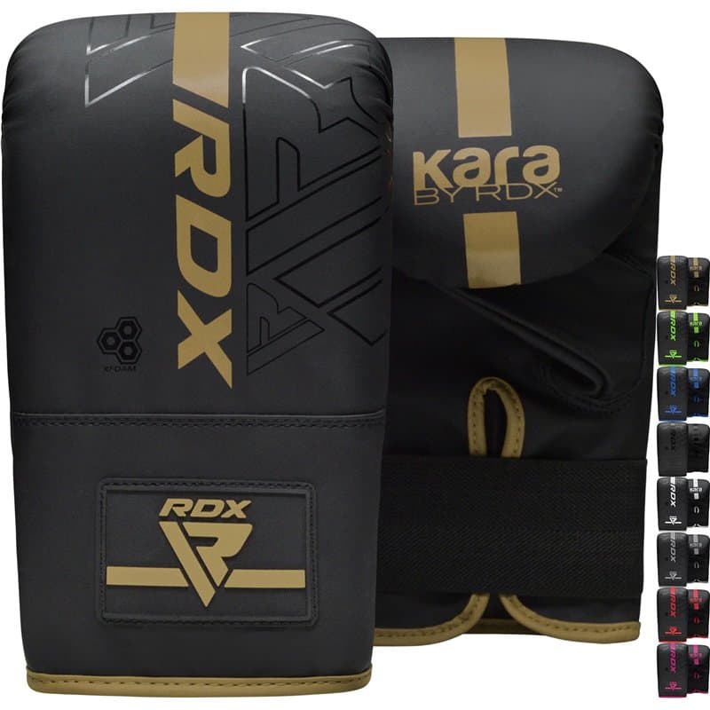 RDX Gants de Boxe pour Muay Thaï et D'entraînement, Kara Gants de Sac Frappe en Maya Hide Cuir pour Kickboxing, Sparring, MMA, V