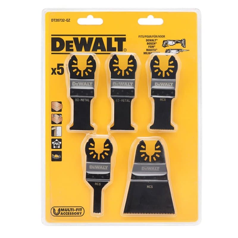 DEWALT DT20732-QZ - Juego de 5 hojas de sierra para multi-herramienta